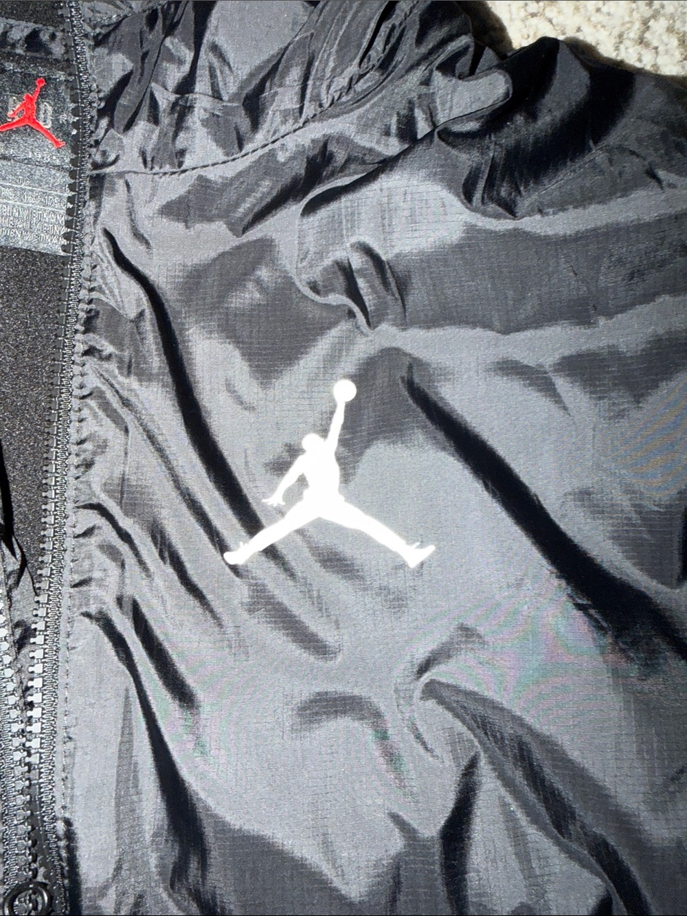 Jordan Black Jacket with White Jumpman and Sleeve Logo - Picture 3 of 5